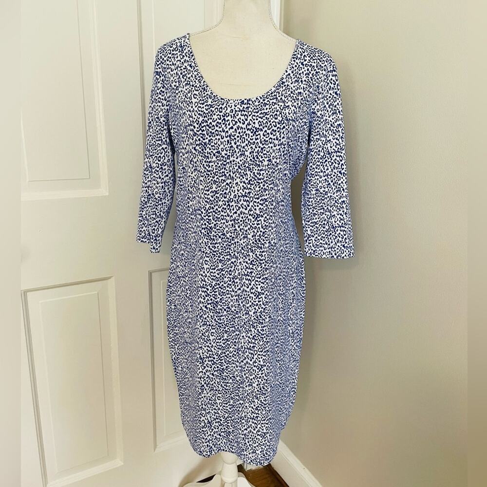 Persifor Kilpatrick Cheetah Blue Print Dress